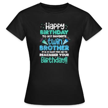 Brother - Women's T-Shirt - black - Front - AI Model Female 172 dark (172cm)