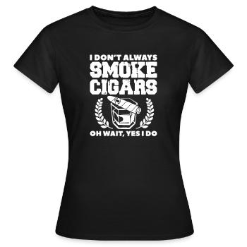 Cigare Whisky Fumer Fumer Cigare Cadeau - T-shirt Femme - noir - Devant - AI Model Female 172 dark (172cm)