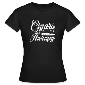 Zigarre Rauchen Raucher Tabak Zigarren Geschenk - Frauen T-Shirt - Schwarz - Vorne - AI Model Female 172 dark (172cm)