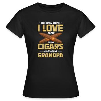 Cigare Fumeur Tabac Cigare Cadeau - T-shirt Femme - noir - Devant - AI Model Female 172 dark (172cm)