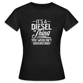 Diesel - T-shirt Femme - noir - Devant - AI Model Female 172 dark (172cm)