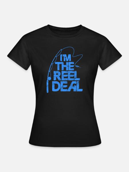 Angler - Frauen T-Shirt - Schwarz