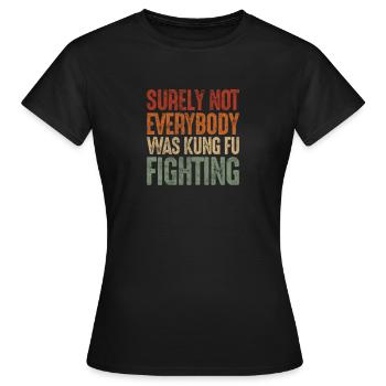 Kung-fu - T-shirt Femme - noir - Devant - AI Model Female 172 dark (172cm)