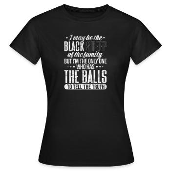 Schaf Schafe Bauernhof Tier Schafbock Geschenk - Frauen T-Shirt - Schwarz - Vorne - AI Model Female 172 dark (172cm)