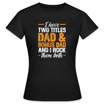 Stiefvater - Frauen T-Shirt - Schwarz - Vorne - AI Model Female 172 dark (172cm)