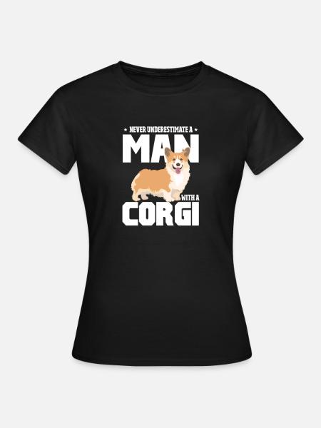 Corgi - Frauen T-Shirt - Schwarz