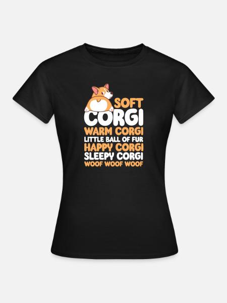 Corgi - Frauen T-Shirt - Schwarz