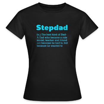 Stiefvater - Frauen T-Shirt - Schwarz - Vorne - AI Model Female 172 dark (172cm)