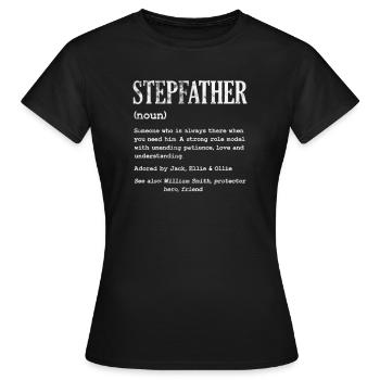 Stiefvater - Frauen T-Shirt - Schwarz - Vorne - AI Model Female 172 dark (172cm)