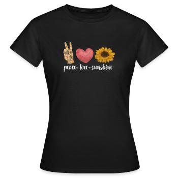 Hippie - T-shirt Femme - noir - Devant - AI Model Female 172 dark (172cm)