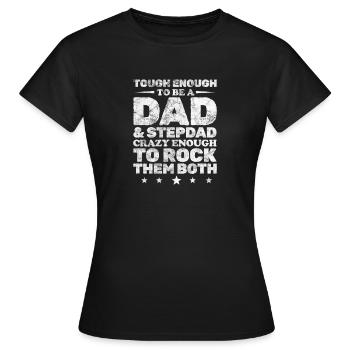 Stiefvater - Frauen T-Shirt - Schwarz - Vorne - AI Model Female 172 dark (172cm)