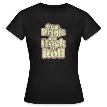 Hippie - T-shirt Femme - noir - Devant - AI Model Female 172 dark (172cm)