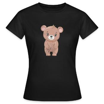 Nounours - T-shirt Femme - noir - Devant - AI Model Female 172 dark (172cm)
