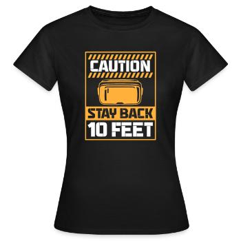 VR Virtual Reality - Frauen T-Shirt - Schwarz - Vorne - AI Model Female 172 dark (172cm)