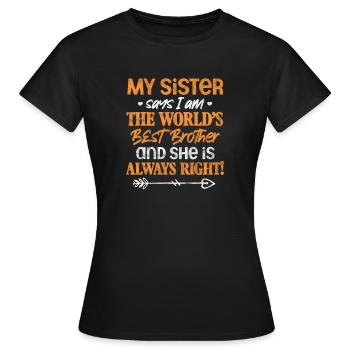 Brother - Women's T-Shirt - black - Front - AI Model Female 172 dark (172cm)
