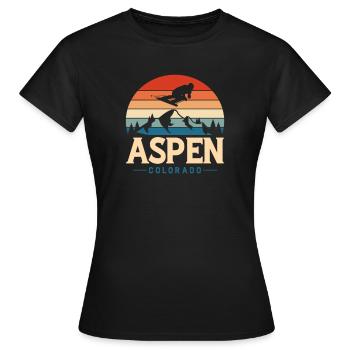 Aspen - Frauen T-Shirt - Schwarz - Vorne - AI Model Female 172 dark (172cm)