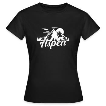 Aspen - Frauen T-Shirt - Schwarz - Vorne - AI Model Female 172 dark (172cm)