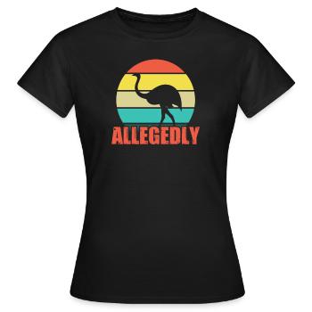 Strauß - Frauen T-Shirt - Schwarz - Vorne - AI Model Female 172 dark (172cm)