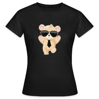 Ours en peluche Ours en peluche Cadeau pour enfants - T-shirt Femme - noir - Devant - AI Model Female 172 dark (172cm)