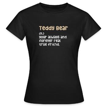Nounours - T-shirt Femme - noir - Devant - AI Model Female 172 dark (172cm)