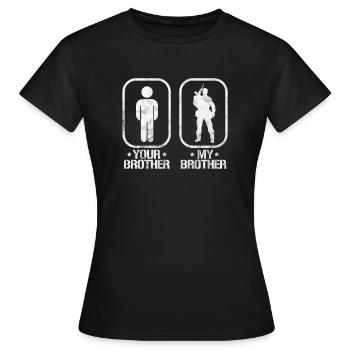 Brother - Women's T-Shirt - black - Front - AI Model Female 172 dark (172cm)