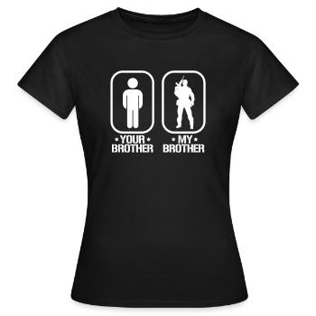 Grosser Bruder Geschwister Schwester Geschenk - Frauen T-Shirt - Schwarz - Vorne - AI Model Female 172 dark (172cm)