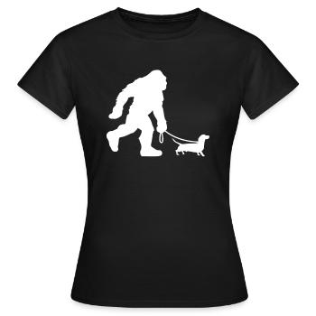 Teckel Bigfoot Chiens Cadeaux-Cadeaux-Cadeaux. - T-shirt Femme - noir - Devant - AI Model Female 172 dark (172cm)