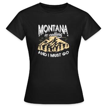 Montana - T-shirt Femme - noir - Devant - AI Model Female 172 dark (172cm)
