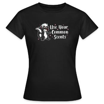 Stinktier - Frauen T-Shirt - Schwarz - Vorne - AI Model Female 172 dark (172cm)