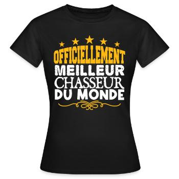 Chasseur | meilleur Chasseur | légende Chasseur - T-shirt Femme - noir - Devant - AI Model Female 172 dark (172cm)
