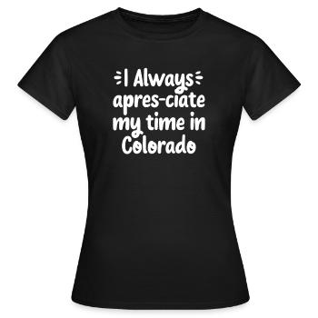 Colorado - T-shirt Femme - noir - Devant - AI Model Female 172 dark (172cm)