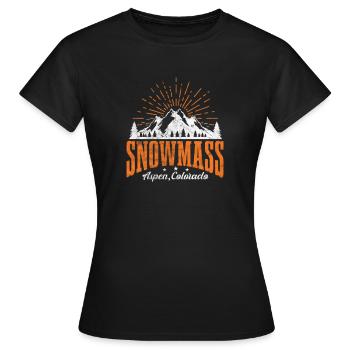 Colorado Aspen USA Amérique Cadeau - T-shirt Femme - noir - Devant - AI Model Female 172 dark (172cm)
