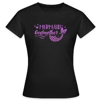 Marraine Tante Marraine Baptême Nièce Neveu Cadeau - T-shirt Femme - noir - Devant - AI Model Female 172 dark (172cm)