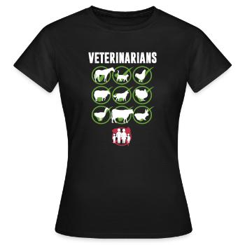 Tierarzt - Frauen T-Shirt - Schwarz - Vorne - AI Model Female 172 dark (172cm)