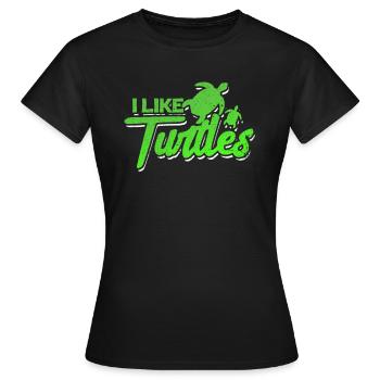 Tortue - T-shirt Femme - noir - Devant - AI Model Female 172 dark (172cm)