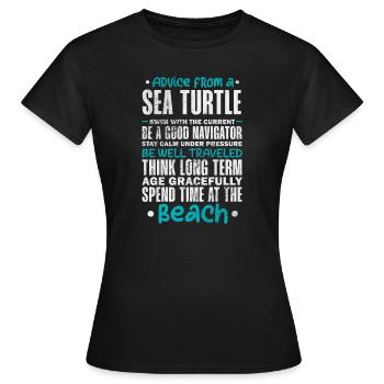 Tortue - T-shirt Femme - noir - Devant - AI Model Female 172 dark (172cm)
