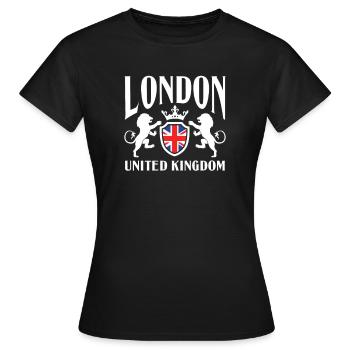 Londres Royaume-Uni Royaume-Uni Angleterre Cadeau - T-shirt Femme - noir - Devant - AI Model Female 172 dark (172cm)