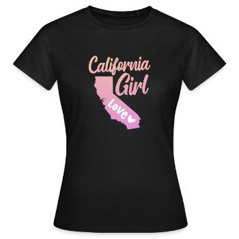 California - Women's T-Shirt - black - Front - AI Model Female 172 dark (172cm)