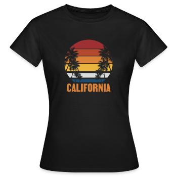 California - Women's T-Shirt - black - Front - AI Model Female 172 dark (172cm)