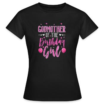 Marraine Tante Marraine Baptême Nièce Neveu Cadeau - T-shirt Femme - noir - Devant - AI Model Female 172 dark (172cm)