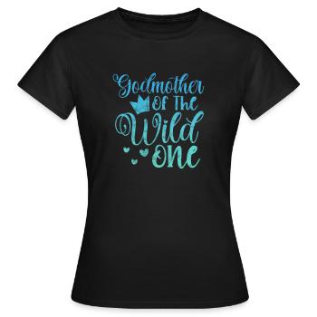 Marraine Tante Marraine Baptême Nièce Neveu Cadeau - T-shirt Femme - noir - Devant - AI Model Female 172 dark (172cm)