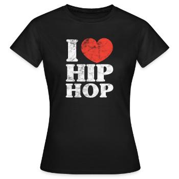 Hip Hop - Women's T-Shirt - black - Front - AI Model Female 172 dark (172cm)