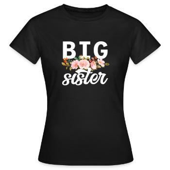 Older sister - Women's T-Shirt - black - Front - AI Model Female 172 dark (172cm)