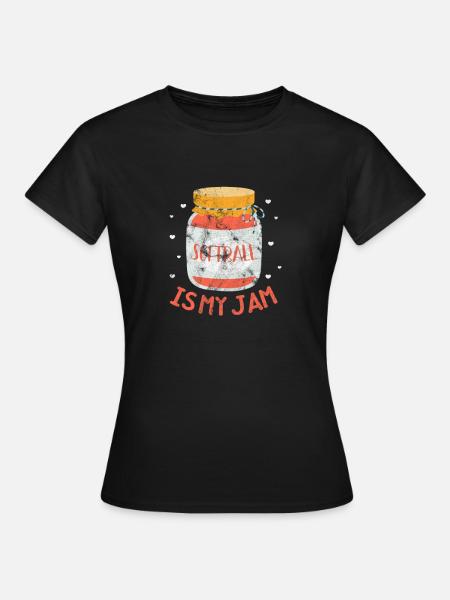 Softball - Frauen T-Shirt - Schwarz