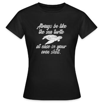 Tortue - T-shirt Femme - noir - Devant - AI Model Female 172 dark (172cm)