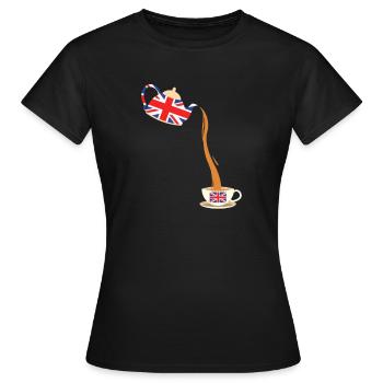 United Kingdom UK England Grossbritannien Geschenk - Frauen T-Shirt - Schwarz - Vorne - AI Model Female 172 dark (172cm)