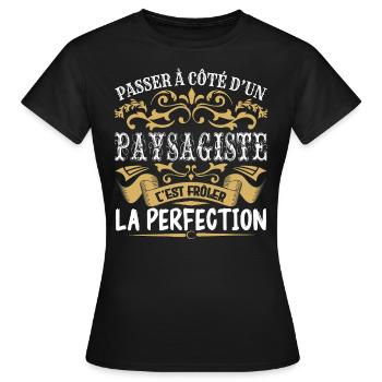 Le Meilleur Paysagiste | Paysagiste à la perfectio - T-shirt Femme - noir - Devant - AI Model Female 172 dark (172cm)