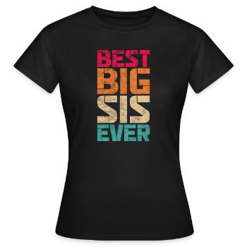 Grande sœur Frère frères et sœurs Cadeau - T-shirt Femme - noir - Devant - AI Model Female 172 dark (172cm)