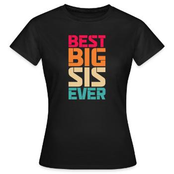 Older sister - Women's T-Shirt - black - Front - AI Model Female 172 dark (172cm)