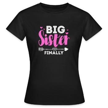 Older sister - Women's T-Shirt - black - Front - AI Model Female 172 dark (172cm)
